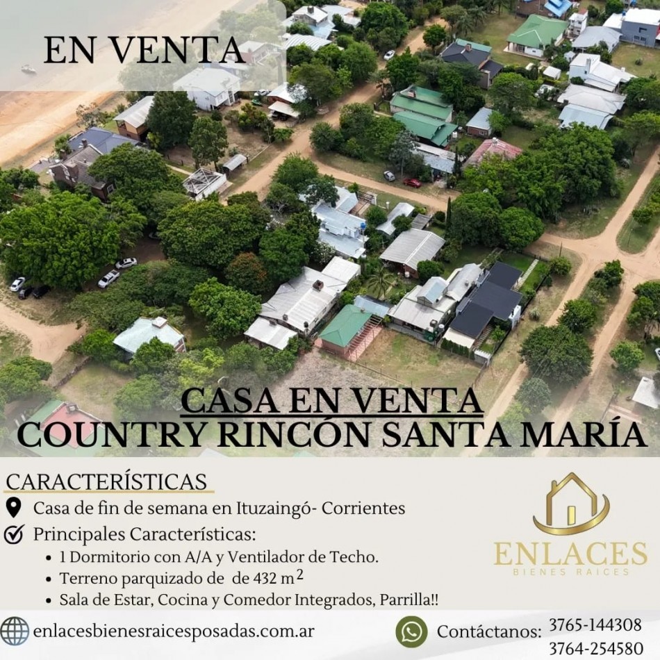CASA EN VENTA EN COUNTRY RINCON SANTA MARIA