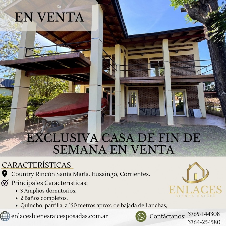 Casa de fin de semana en venta Rincon Santa Maria, Ituzaingo Corrientes