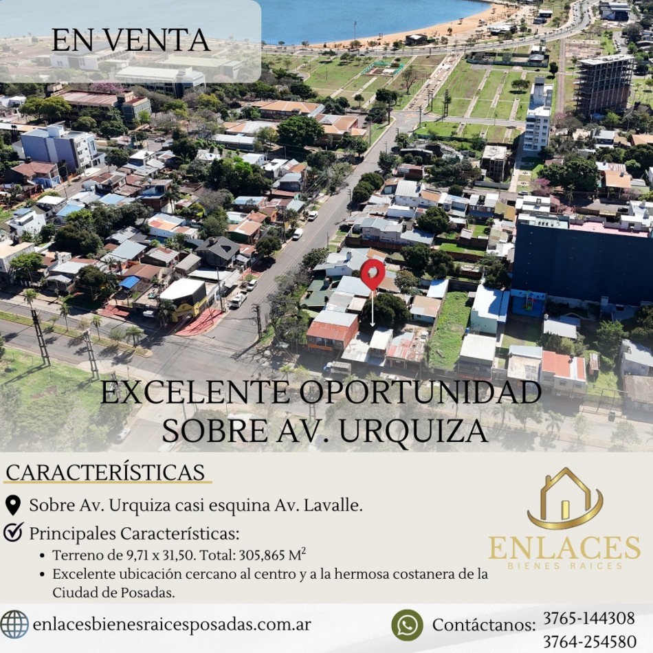 Propiedad en venta sobre Av Urquiza en Posadas