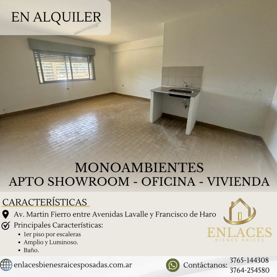 Monoambiente en alquiler