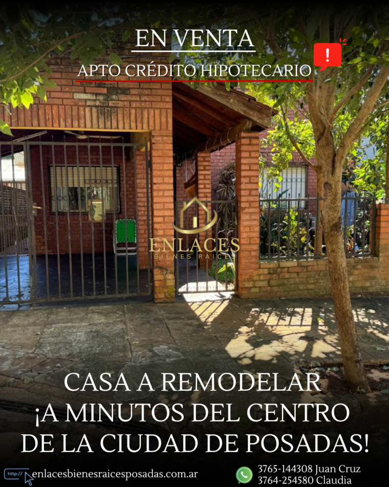 Casa en venta a pasos del centro de Posadas