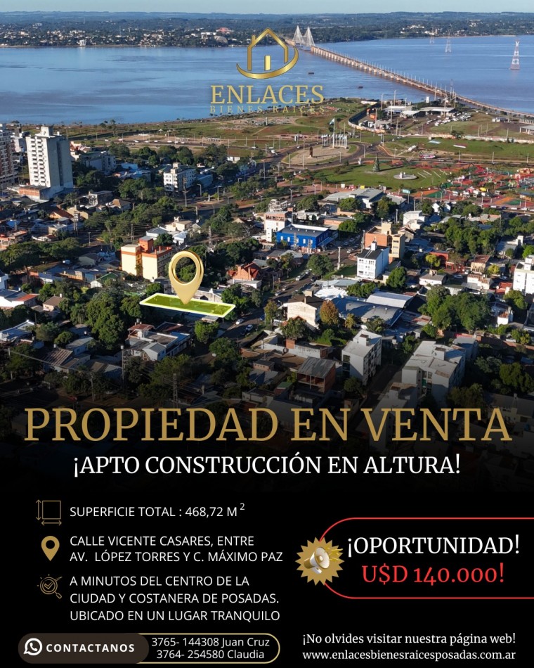 Propiedad a reciclar apta para construccion el altura