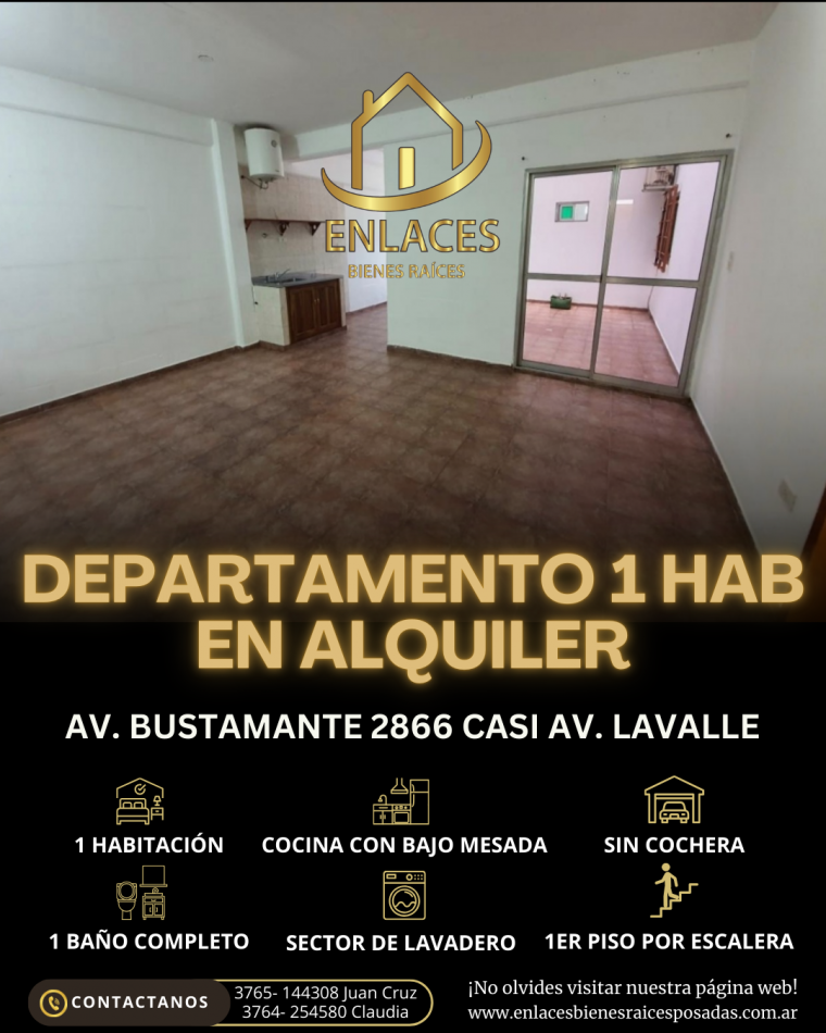 Departamento de 1 dormitorio en alquiler